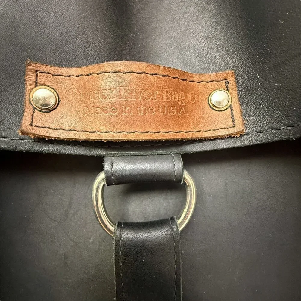 Copper River Bag Bolinas Voyager Laptop Briefcase Black Leather Large Messenger